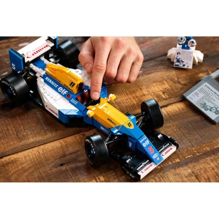 LEGO Icons 10353 Williams Racing FW14B et Nigel Mansell - Voiture de course F1 pour adulte