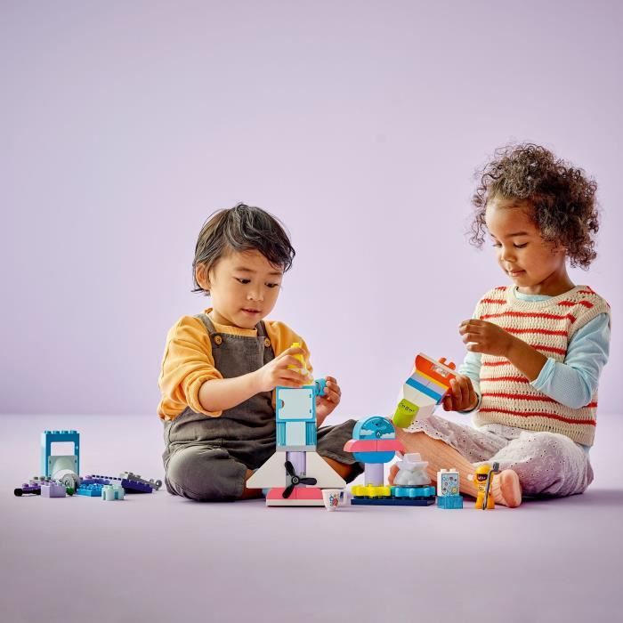 LEGO 10422 DUPLO L'Aventure en Navette Spatiale 3-en-1, Jouet de Construction de FusÈe, Jeu …ducatif