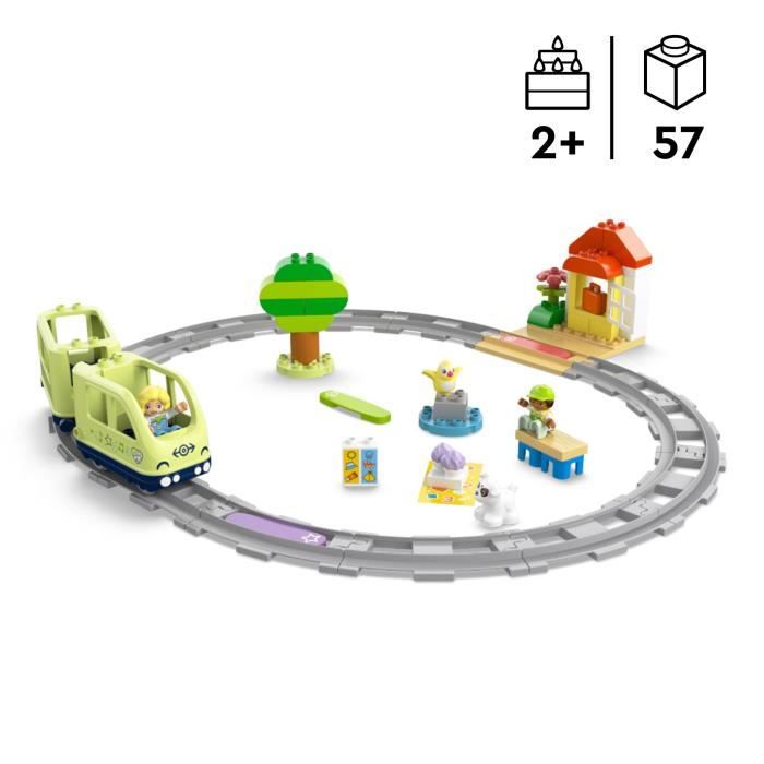 LEGO DUPLO Ma ville 10427 Le train d'aventures interactif - Jouets d'éveil des 2 ans