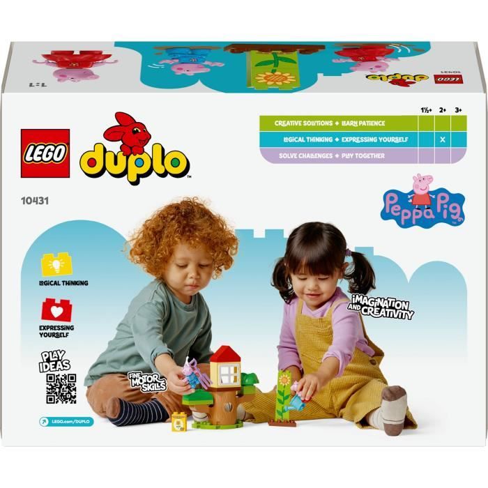 LEGO DUPLO 10431 Le Jardin et la Cabane dans l'Arbre de Peppa Pig - Jouet Créatif