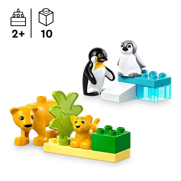 LEGO DUPLO Ma ville 10442 Familles d'animaux sauvages : pingouins et lions - Jeux d'Èveil