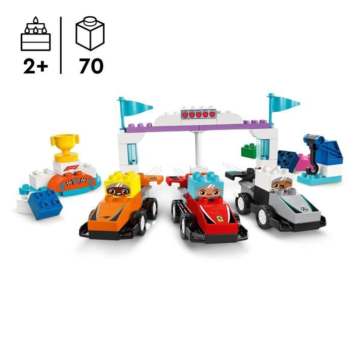LEGO DUPLO Ma ville 10445 Voitures de course et pilotes d'une Ècurie de F1 - Jouet 2 ans