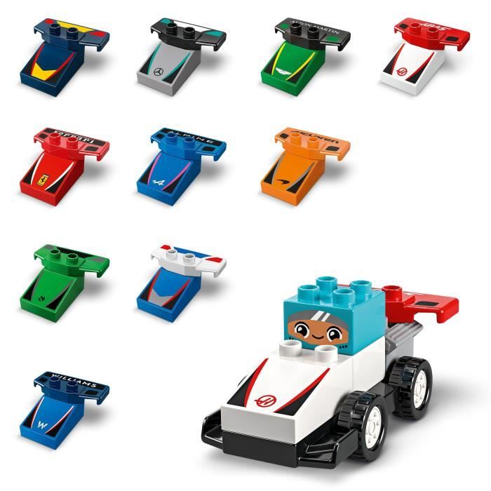 LEGO DUPLO Ma ville 10445 Voitures de course et pilotes d'une écurie de F1 - Jouet 2 ans