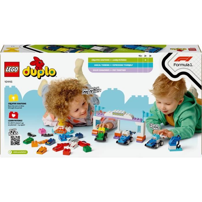 LEGO DUPLO Ma ville 10445 Voitures de course et pilotes d'une écurie de F1 - Jouet 2 ans