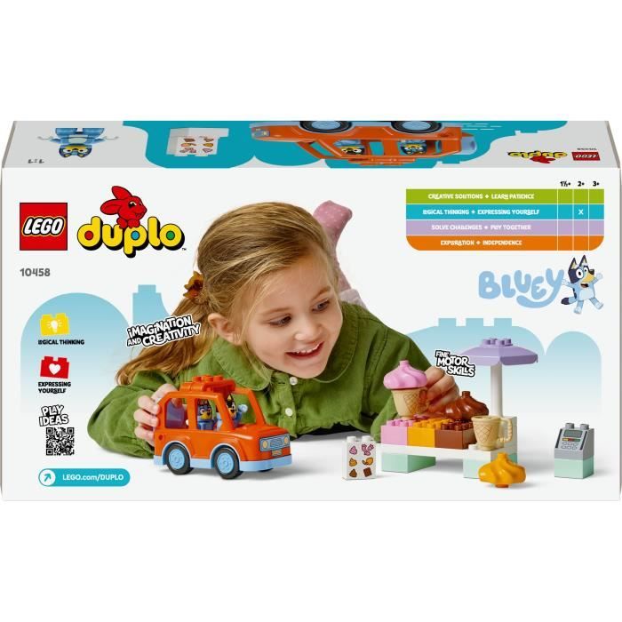 LEGO DUPLO 10458 Visite chez le Marchand de Glace avec Bluey - Jeu de Construction 2 ans