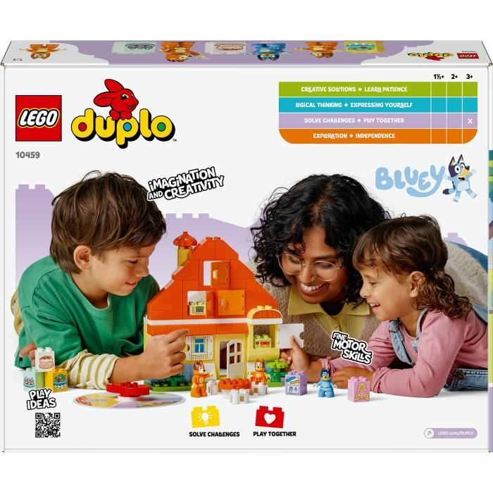 LEGO DUPLO 10459 La Maison de Famille de Bluey et le Jeu de Mémoire - Jeu Créatif 3 ans