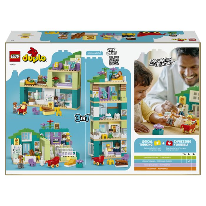 LEGO DUPLO Ma Ville 10470 La Maison Familiale Moderne 3-en-1 - Jouet Fille ou Garçon 2 ans