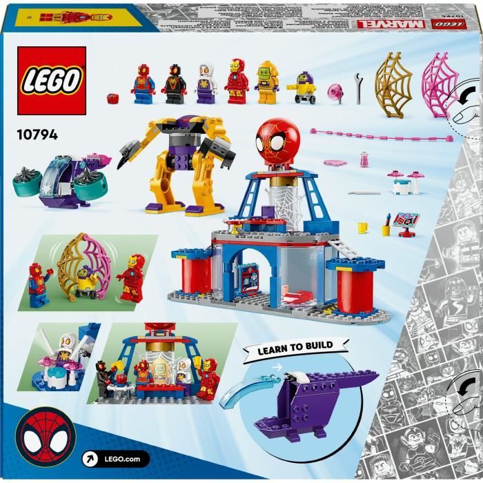 LEGO Marvel Spidey et Ses Amis Extraordinaires 10794 Le QG des Lanceurs de Toile de l'…quipe Spidey