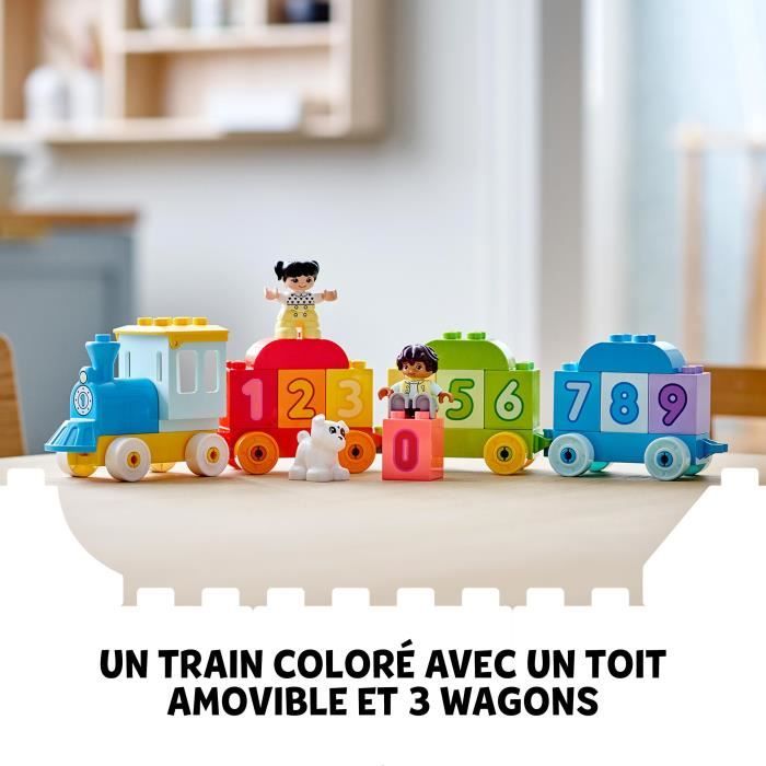 LEGO 10954 DUPLO Le train des chiffres - Apprendre a compter Jeux Èducatif 1.5 an, Cadeau Jouet BÈbÈ OU Set d'apprentissage