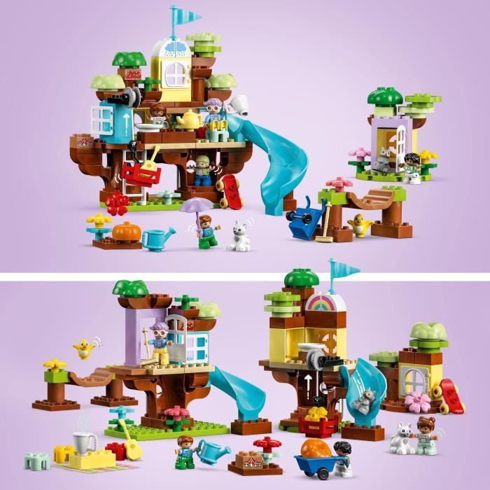 LEGO DUPLO 10993 La Cabane dans l'Arbre 3-en-1, Jouet …ducatif pour Enfants Des 3 Ans, avec Briques
