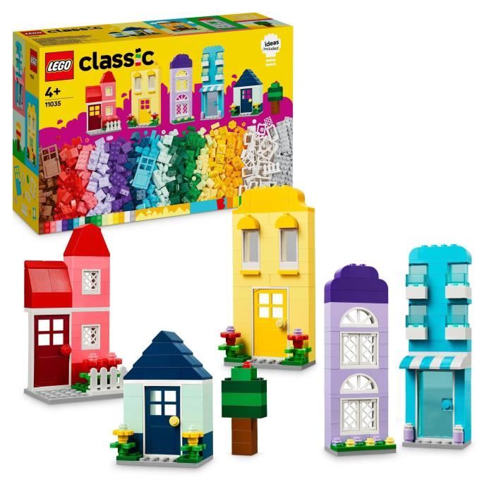 LEGO 11035 Classic Les Maisons CrÈatives, Jouet pour GarÁons et Filles Des 4 Ans, Briques de Construction