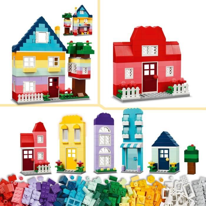 LEGO 11035 Classic Les Maisons CrÈatives, Jouet pour GarÁons et Filles Des 4 Ans, Briques de Construction