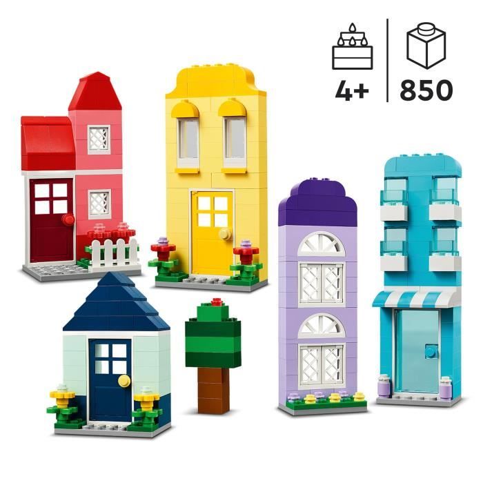 LEGO 11035 Classic Les Maisons CrÈatives, Jouet pour GarÁons et Filles Des 4 Ans, Briques de Construction