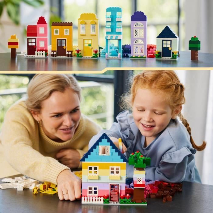 LEGO 11035 Classic Les Maisons CrÈatives, Jouet pour GarÁons et Filles Des 4 Ans, Briques de Construction
