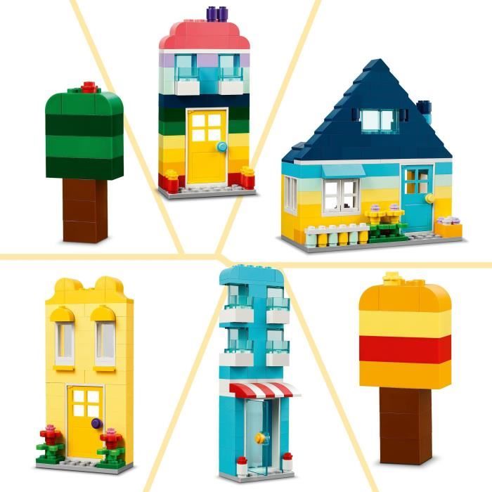 LEGO 11035 Classic Les Maisons CrÈatives, Jouet pour GarÁons et Filles Des 4 Ans, Briques de Construction