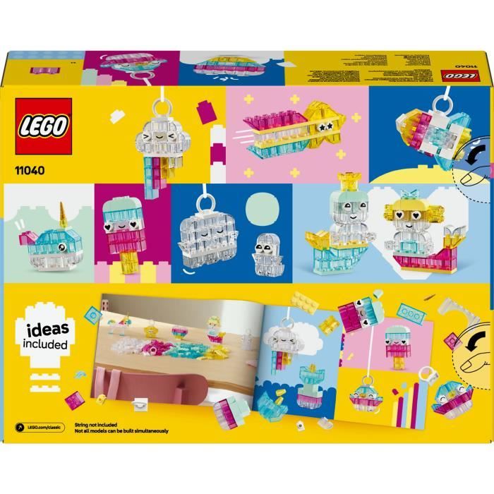 LEGO Classic 11040 La Boîte de Briques Transparentes Magiques - Jeu de construction 5 ans