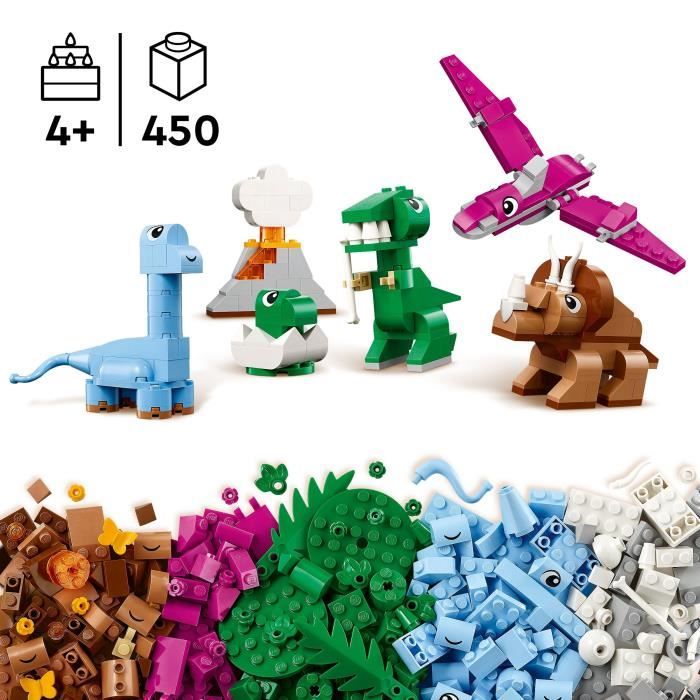 LEGO Classic 11041 Les dinosaures créatifs - Jouet de construction incluant un T-rex