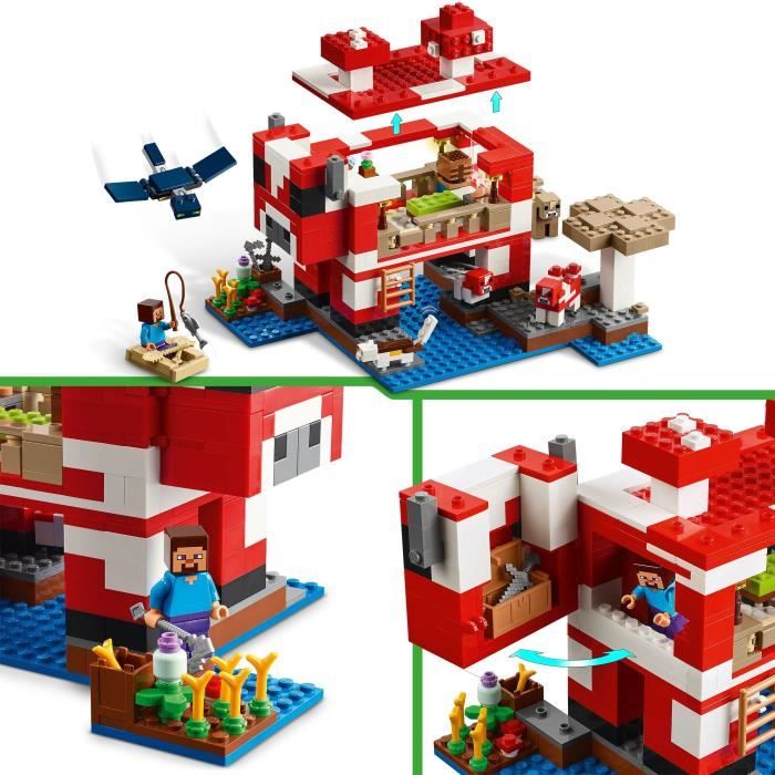 LEGO Minecraft 21270 La maison des Champimeuhs - Jeu de construction pour enfant des 8 ans