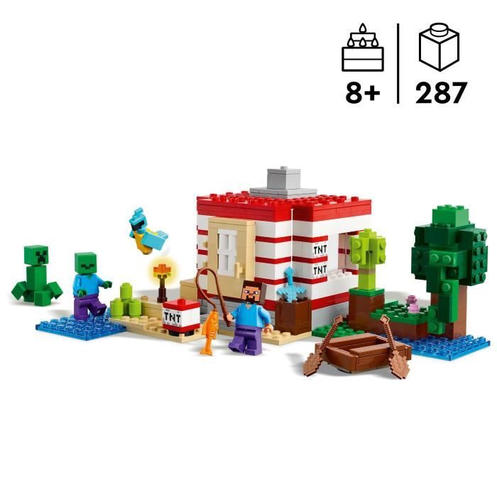 LEGO Minecraft 21275 La Maison En TNT De La Jungle - Jeu De Construction des 8 Ans