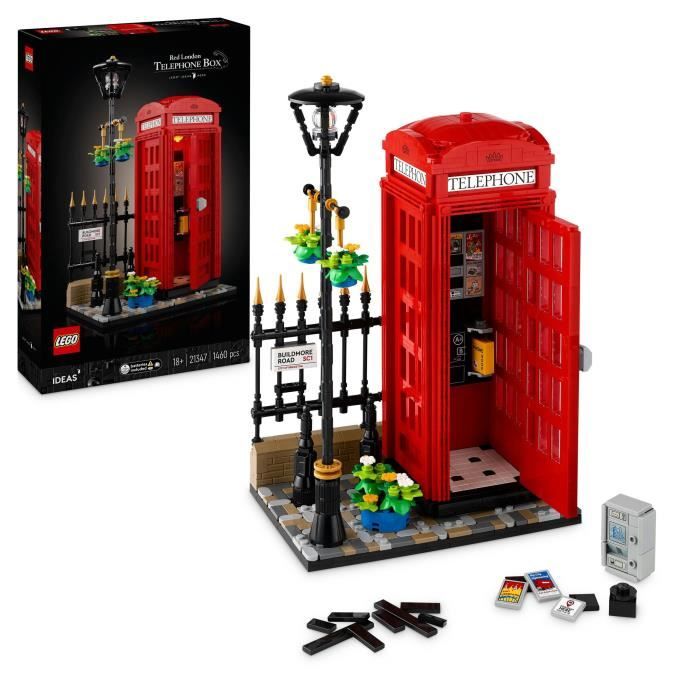 LEGO Ideas 21347 Exclu Cdiscount Cabine Téléphonique Londonienne Décoration Maison pour les Anglophiles
