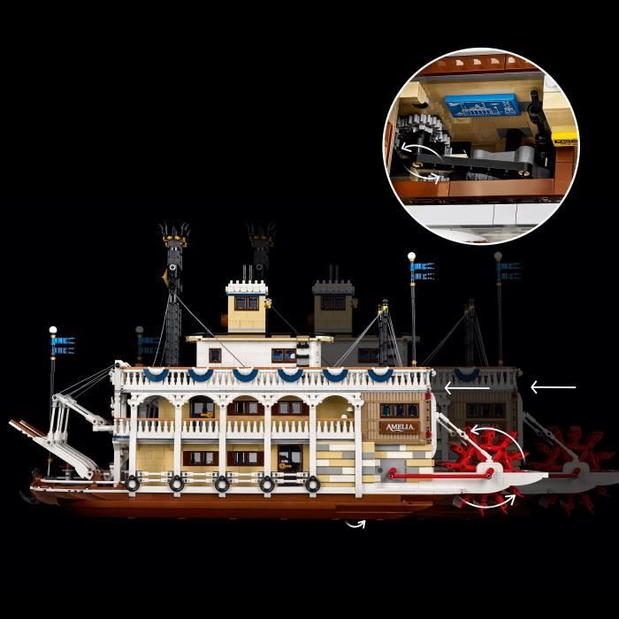 LEGO Ideas 21356 Exclu Cdiscount Le Bateau a Vapeur du Mississippi - Set de Construction pour Adulte