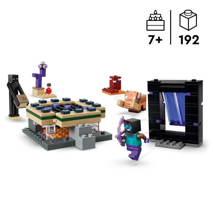 LEGO Minecraft 21584 Voyage a Travers les Portails du Nether et de l'Ender - Jeu des 7 ans