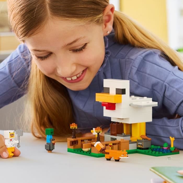 LEGO Minecraft 21585 La Ferme a Poulet - Jouet de Construction Fille ou Garçon des 7 ans