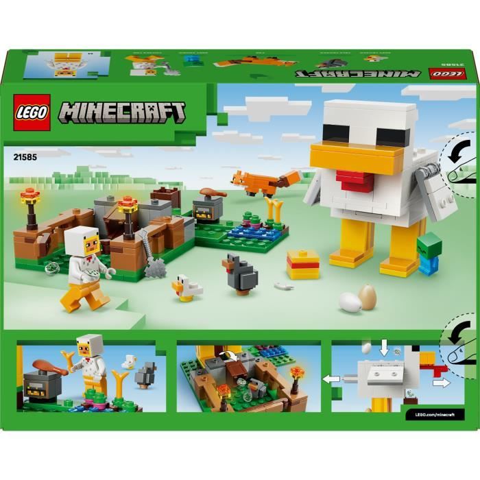 LEGO Minecraft 21585 La Ferme a Poulet - Jouet de Construction Fille ou Garçon des 7 ans