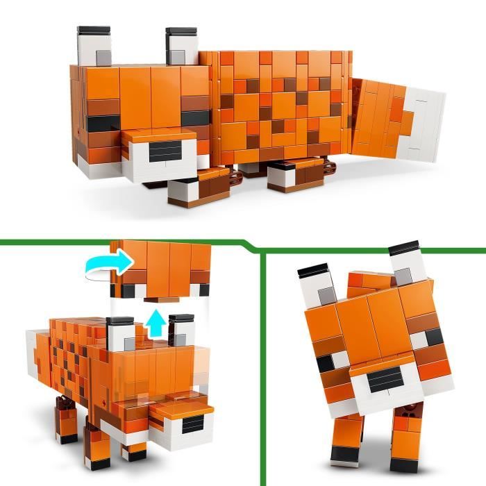 LEGO Minecraft 21588 Le Renard - Jeu 3D Garçon ou Fille des 10 ans - Figurine d'Animal