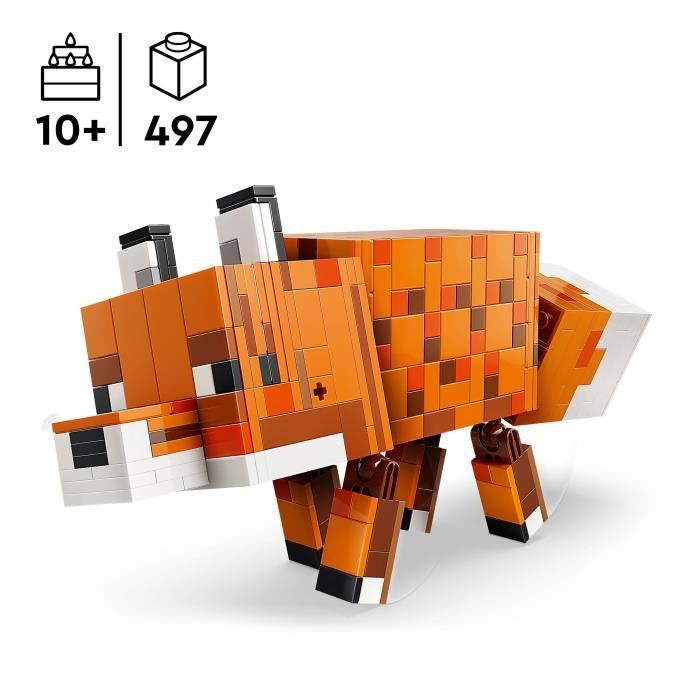LEGO Minecraft 21588 Le Renard - Jeu 3D Garçon ou Fille des 10 ans - Figurine d'Animal