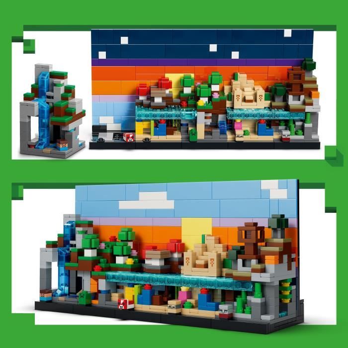 LEGO Minecraft 21589 Mini Biomes - Jouet de Construction pour Garçon ou Fille des 12 ans