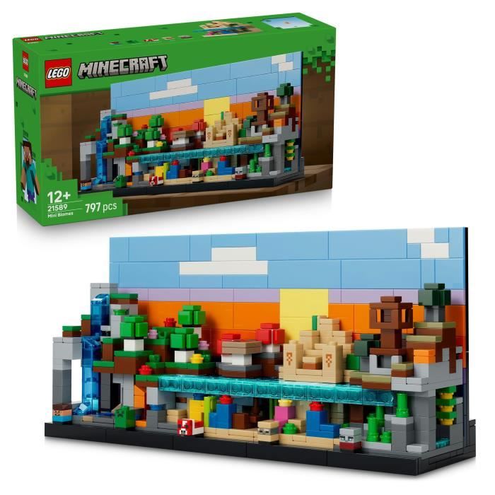 LEGO Minecraft 21589 Mini Biomes - Jouet de Construction pour Garçon ou Fille des 12 ans