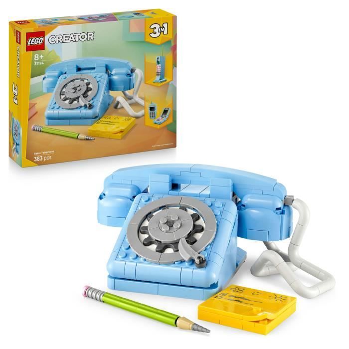 LEGO Creator 3-en-1 31174 Le Téléphone Rétro - Jeu de Construction des 8 ans