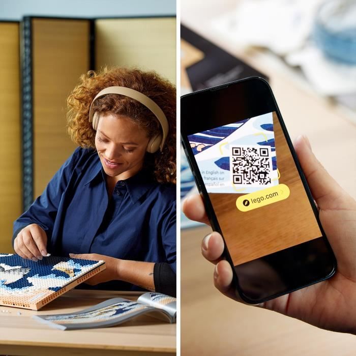 LEGO ART 31208 Hokusai La Grande Vague, Décoration Murale Japonaise, Loisir Créatif, Adultes