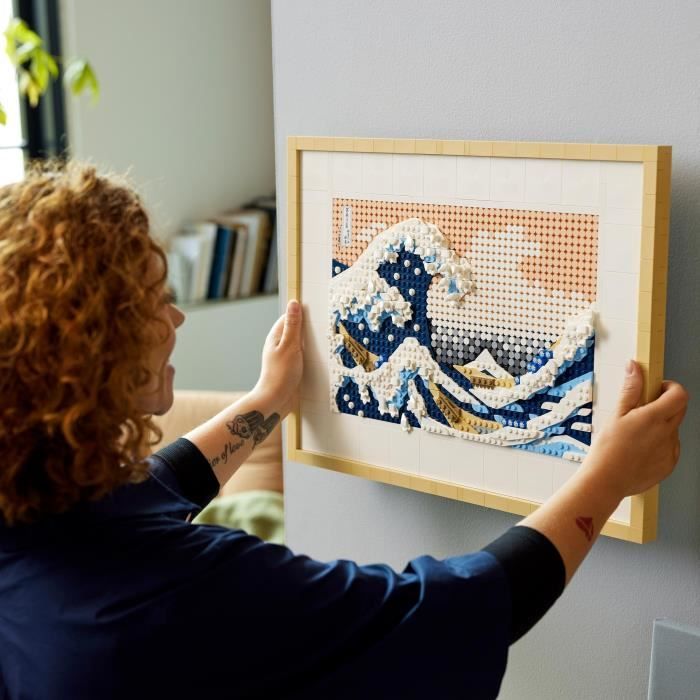 LEGO ART 31208 Hokusai La Grande Vague, Décoration Murale Japonaise, Loisir Créatif, Adultes