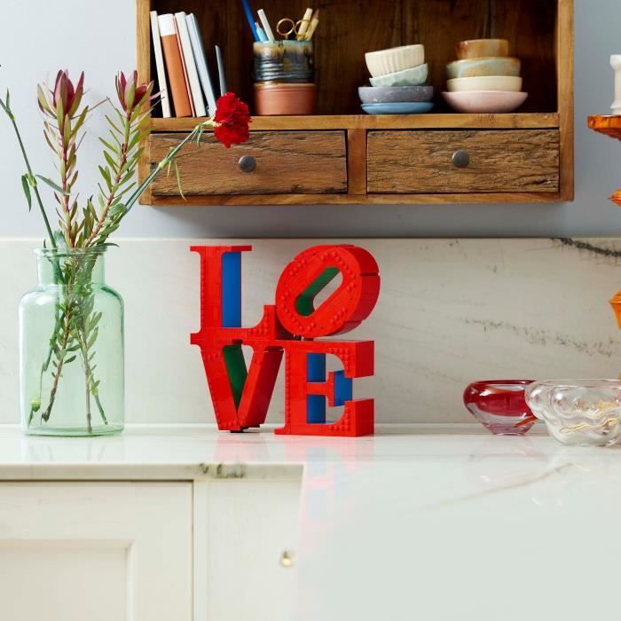 LEGO Art 31214 LOVE - Set de construction pour adultes - Décoration et cadeau pour couples