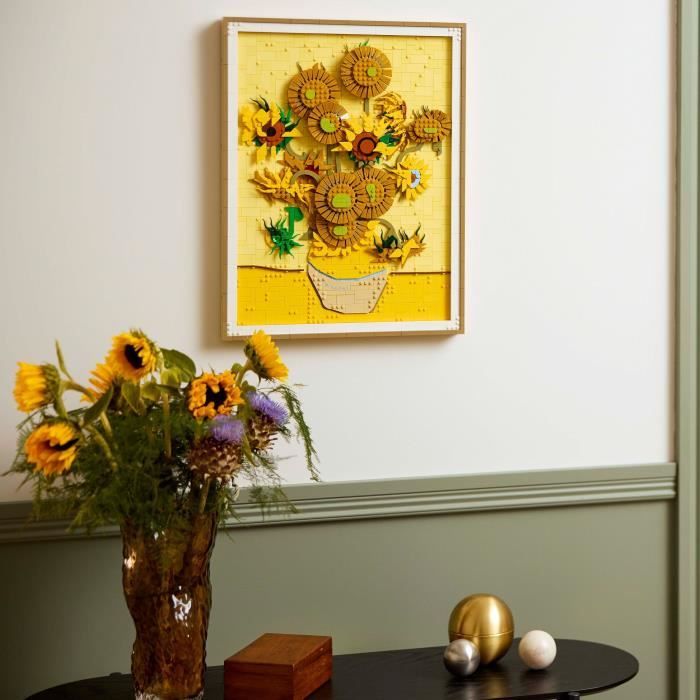 LEGO Art 31215 Vincent van Gogh Les Tournesols - Tableau mural, Construction pour adulte