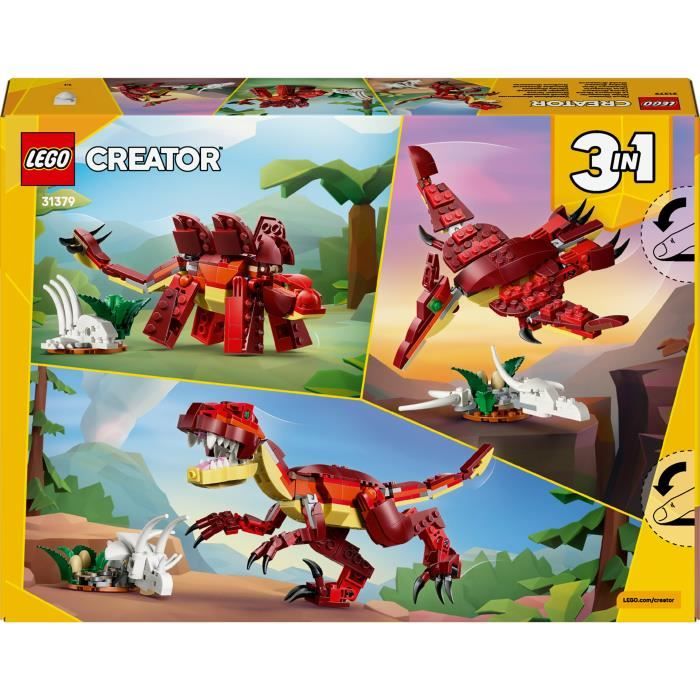 LEGO Creator 3-en-1 31379 Le Dinosaure Féroce - Jeu de Construction des 8 ans - Cadeau