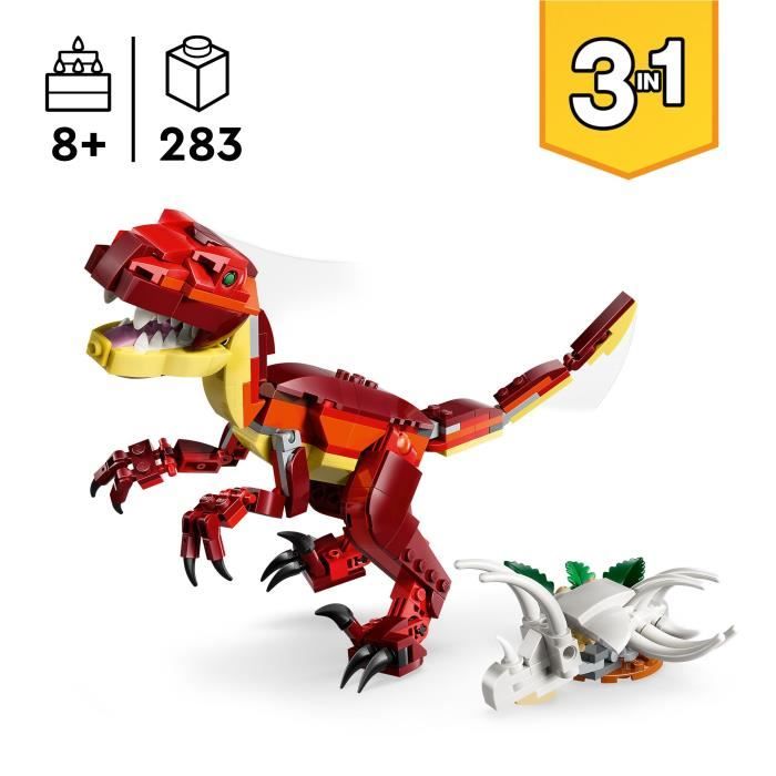 LEGO Creator 3-en-1 31379 Le Dinosaure Féroce - Jeu de Construction des 8 ans - Cadeau