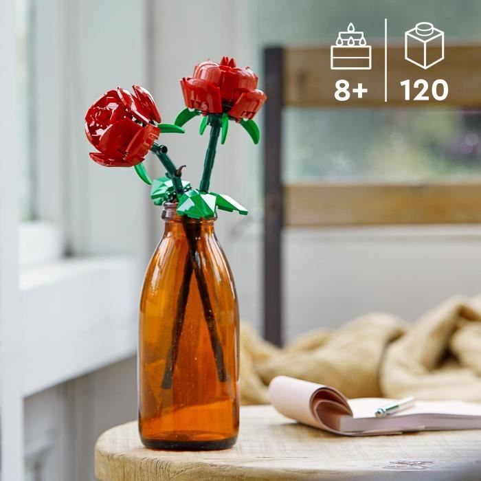 LEGO Botanicals 40460 Les Roses - Set de Fleurs Artificielles pour enfant des 8 ans - Déco