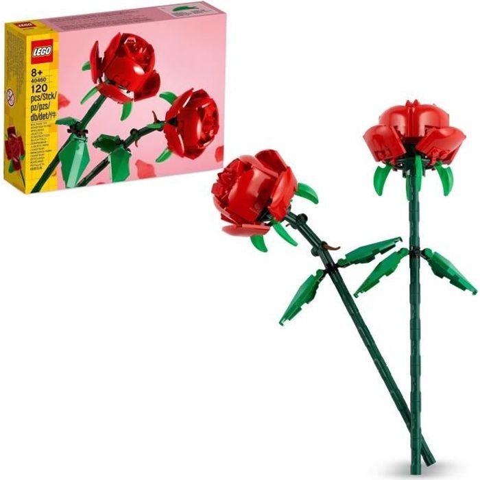 LEGO Botanicals 40460 Les Roses - Set de Fleurs Artificielles pour enfant des 8 ans - Déco