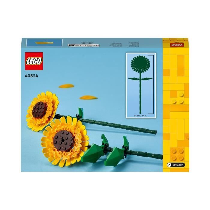 LEGO 40524 Creator Tournesols, Kit de Construction de Fleurs Artificielles, Chambre d'Enfant ou Décoration de Maison