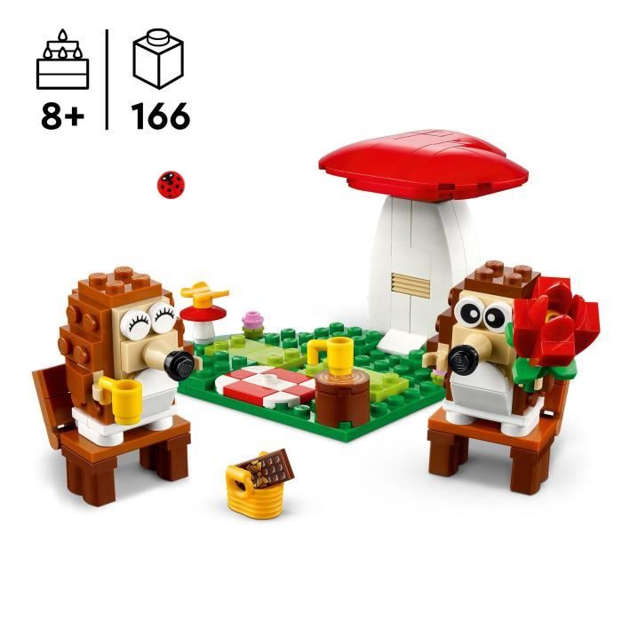 LEGO 40711 Le pique-nique des hérissons - Jouet avec un champignon a construire des 8 ans