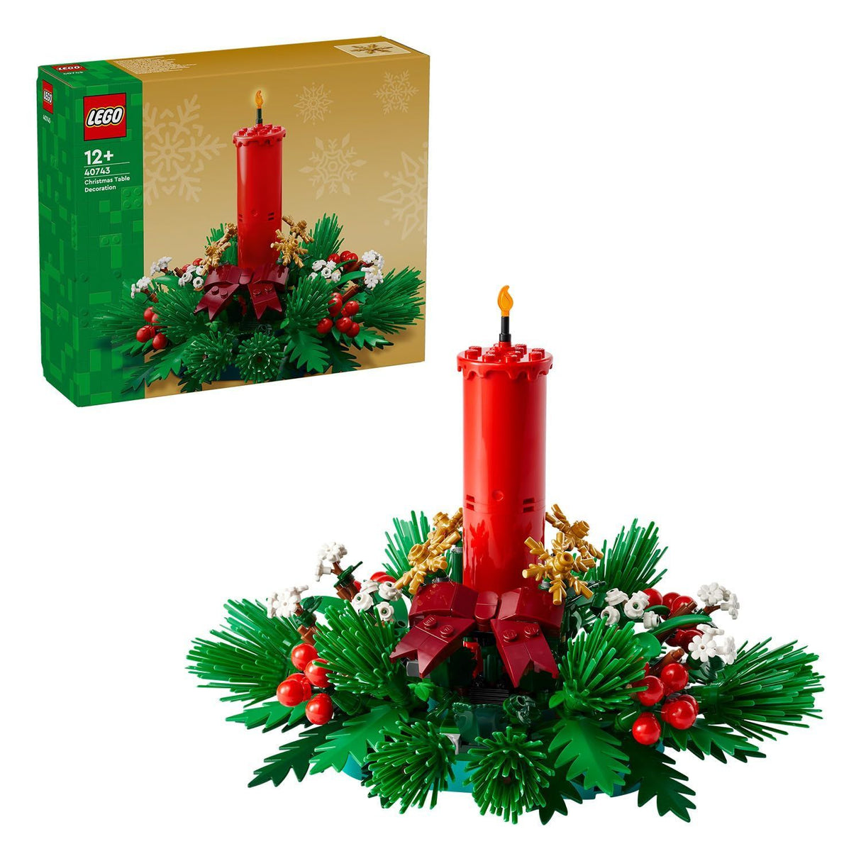 LEGO 40743 Centre de Table de Noël - Jouet de Construction pour Fille ou Garçon des 12 ans