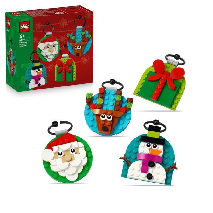 LEGO 40744 Sélection de Décorations de Noël - Jeu de Construction des 6 ans avec Pere Noël