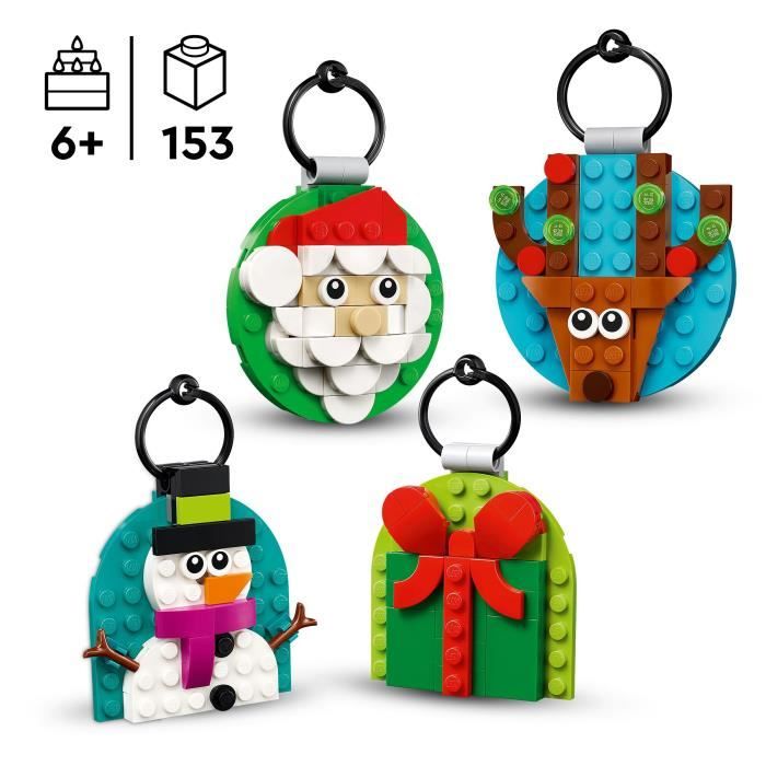 LEGO 40744 Sélection de Décorations de Noël - Jeu de Construction des 6 ans avec Pere Noël
