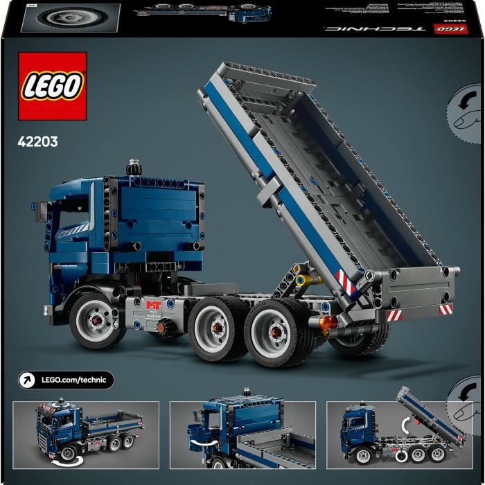 LEGO Technic 42203 Camion benne - Jeu de construction pour garçon des 9 ans - Idée cadeau
