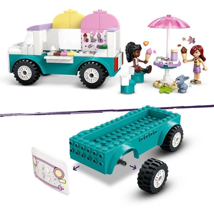 LEGO Friends 42644 Le camion de glaces de Heartlake City - Jeu de construction des 4 ans