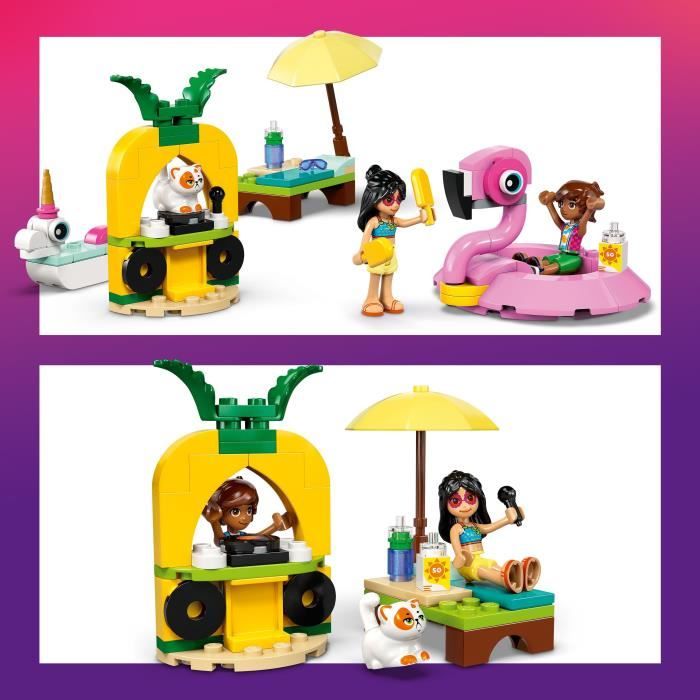 LEGO Friends 42658 Fete dans la Piscine avec les Bouées Licorne et Flamant Rose - Jouet