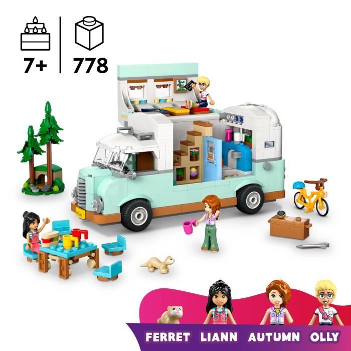 LEGO Friends 42663 Camping-car de l'amitié - Jouet de construction pour enfants des 7 ans